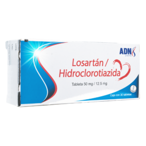LOSARTAN/HIDROCLOROTIAZIDA 50/12.5 MG c/30 TAB