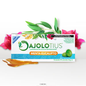 AJOLOBLISTER MENTA Y EUCALIPTO SIN AZUCAR c/10 CARAMELO