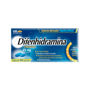 DIFENHIDRAMINA 25 MG c/10 CAP