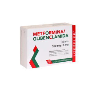 METFORMINA, GLIBENCLAMIDA 500/5 MG c/40 TAB