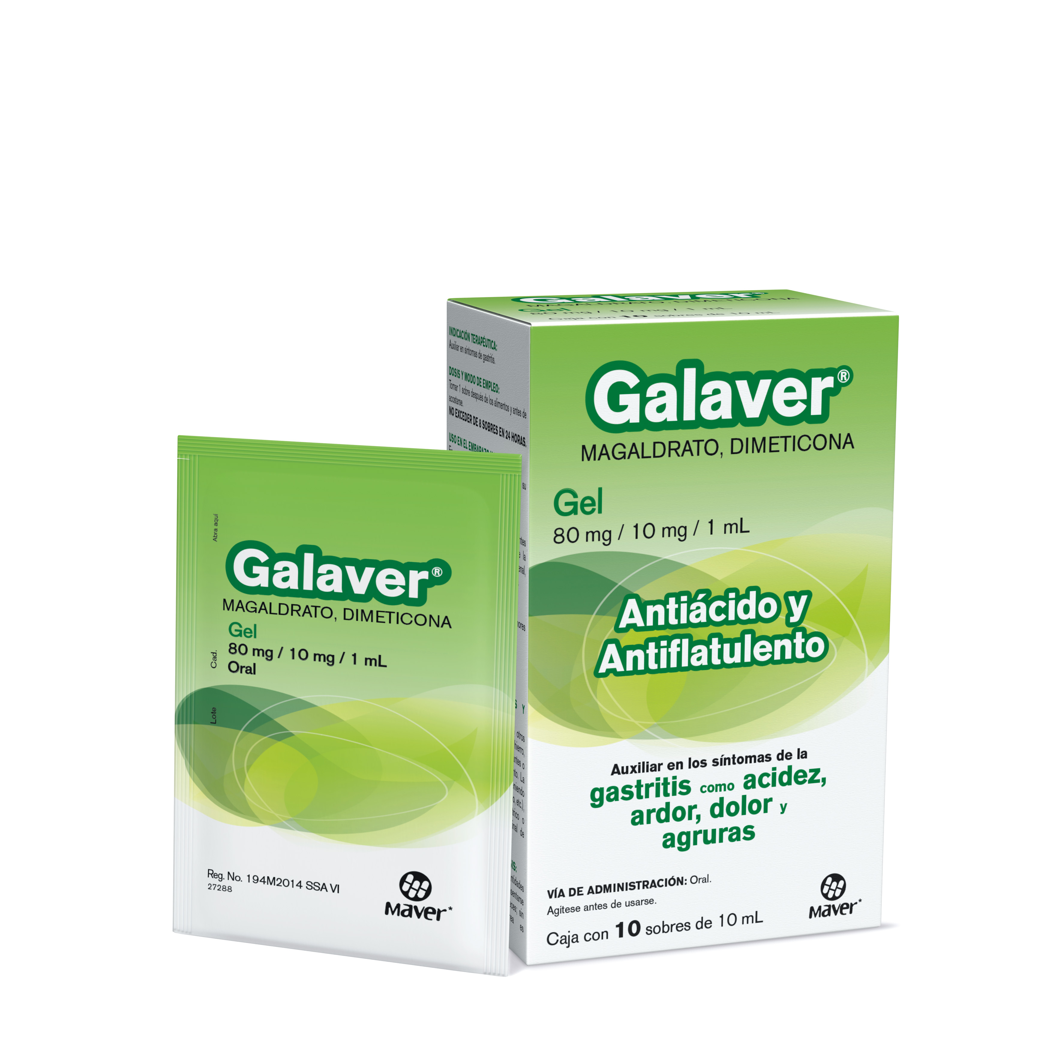GALAVER GEL 8/1 G/100 ML c/10 SOBRE