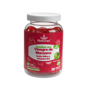 VINAGRE DE MANZANA, ACIDO FOLICO Y VITAMINA B12 FCO c/30 GOMITA